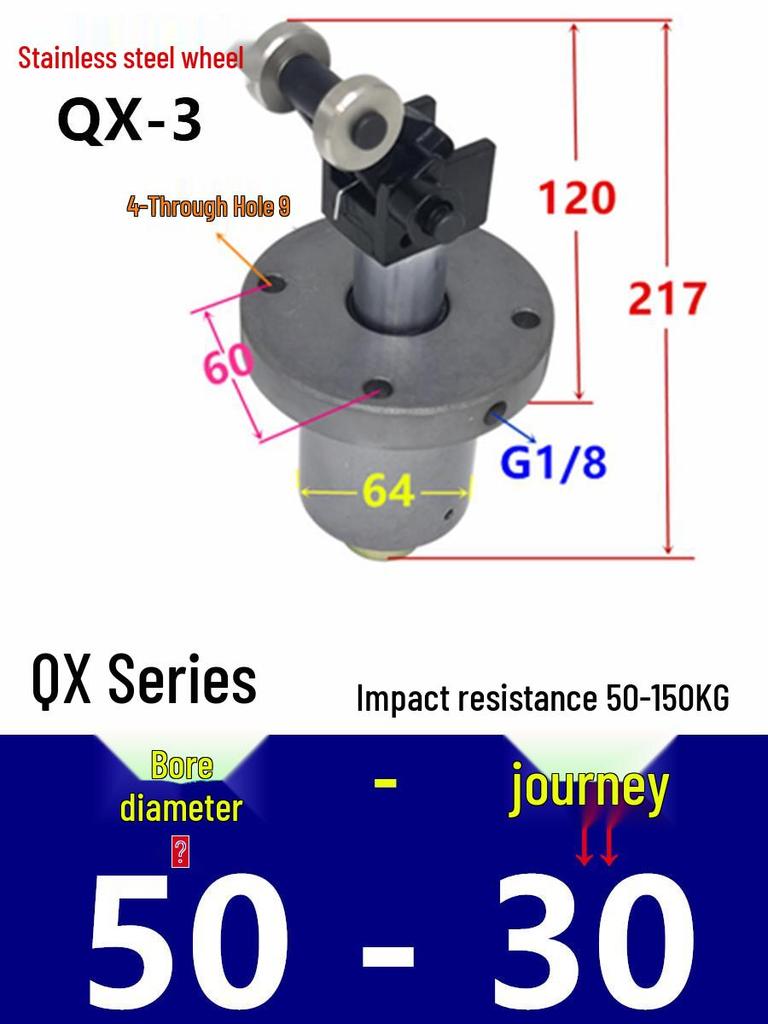 Hydraulic/Pneumatic Blocking Cylinder QX-2/3 with 30 Stroke Fixture Plate Blocker