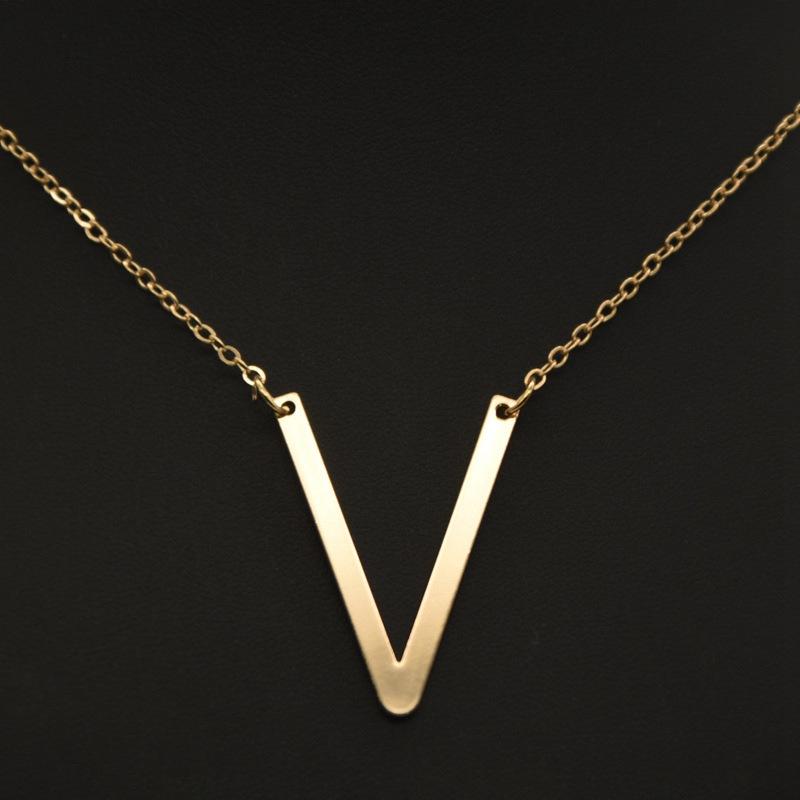 Kvinne 26 engelske bokstaver Ornament Ripple Chain Personlig brevkjede