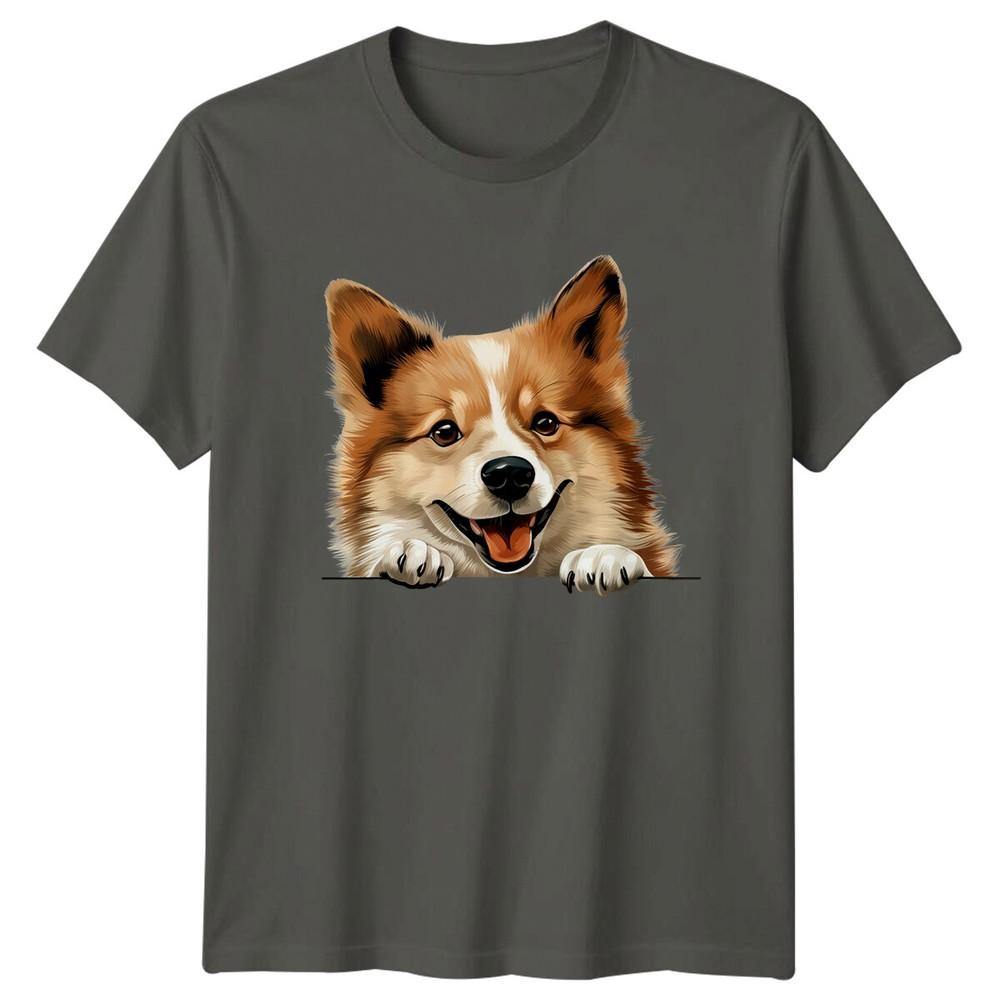 Cute Corgi Peekaboo Dog Lover Pet Breed Graphic TShirt