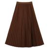 Fei Yuan Women's Elegant High-Waist Accordion Pleated Skirt - Autumn/Winter Style