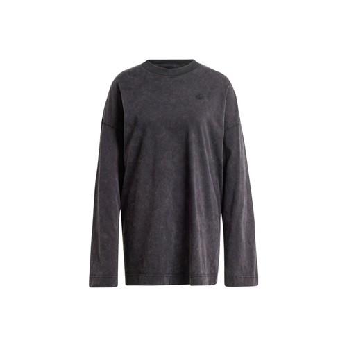 adidas Originals Women s Cotton Loose Fit Crew Neck Long Sleeve T-Shirt Black S чёрный