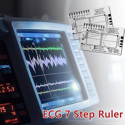 Electrocardiogram 7 Step Ruler Card For Accurate Interpretation And Quick Analysis In Medicals Setting Assessment Tool