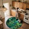 Plants pattern round rug,Carpet Rug for Living Room Bedroom Playroom ,Non-slip Floor Mat,Holiday Gifts and Birthday Gifts.