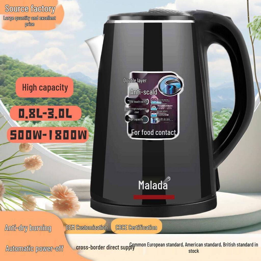 Portable Travel Electric Kettle - Compact, Insulated for Home, Dorm, and Travel Use