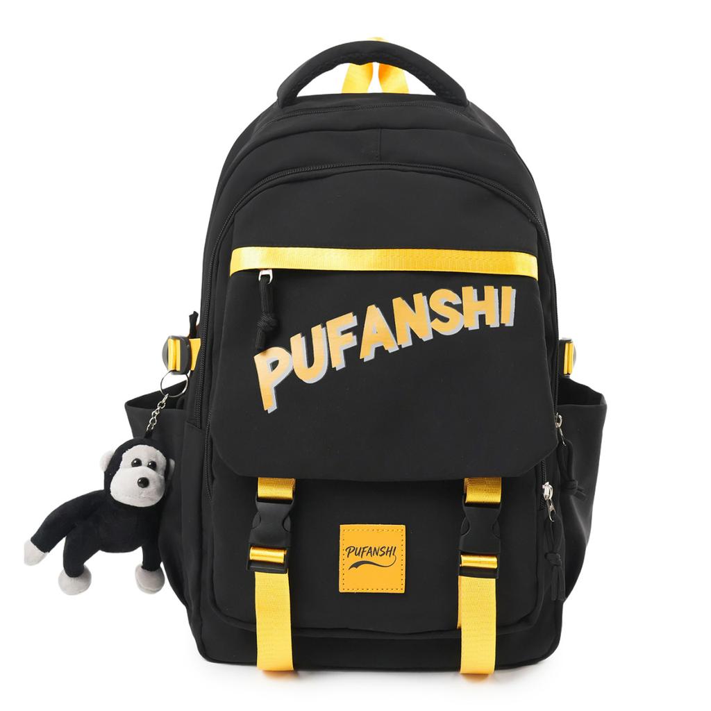 Schoolbag new Korean version ins high value fresh candy color letter backpack junior high school students simple and lightweight backpack