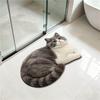 3D Kedi Baskılı Diyatomit Zemin Paspası, Kaymaz ve Su Emici Zemin Paspası, Diyatomit Banyo Paspası