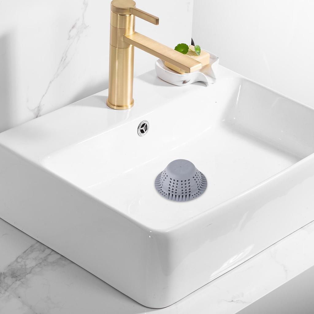 Shower Drain Hair Catcher Silicone Foldable Bathtub Drain Cover Stopper for Drainage Washbasin Sink Kitchen Bath Tub Shower