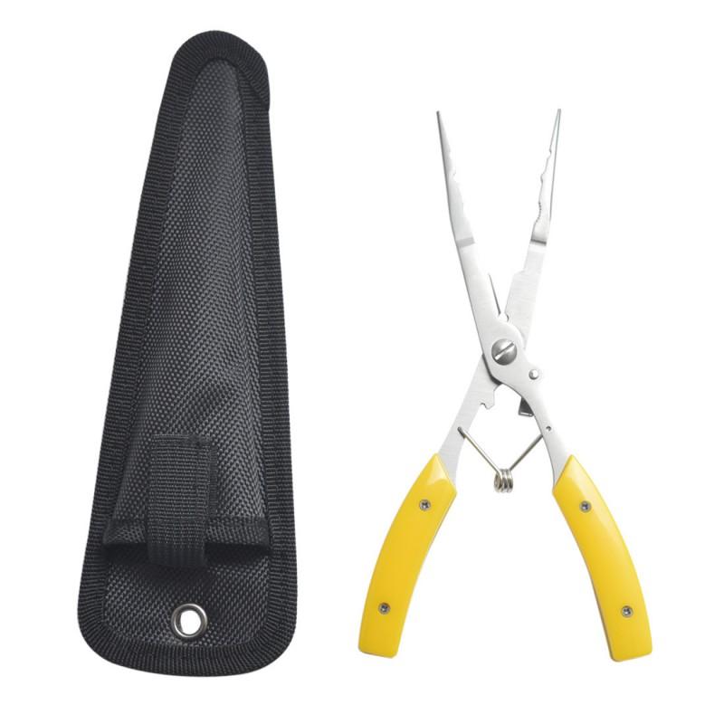 Stainless Steel Multi-Function Fishing Pliers With Long Nose Line Cutter Hook Setter Lure Micro Jigging