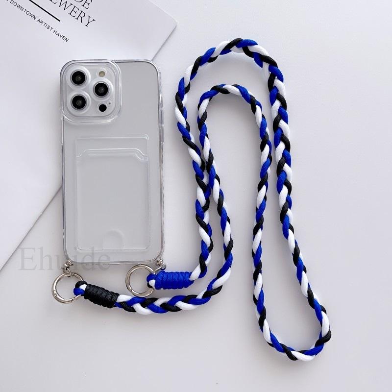 

Crossbody Strap Case for Xiaomi POCO X7 X6 M6 F7 Mi 15T 14T Redmi Note 15 Pro 14 Braid Lanyard Neck Cord Clear Card Slot Cover POCO X6 5G&Ha case strap