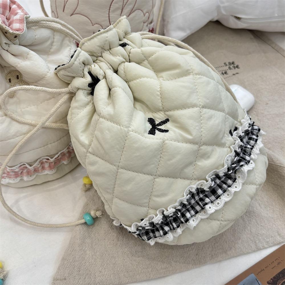Large Capacity Women Cosmetic Bag Quilted Cotton Padded Travel Storage Bags Portable Makeup Pouch