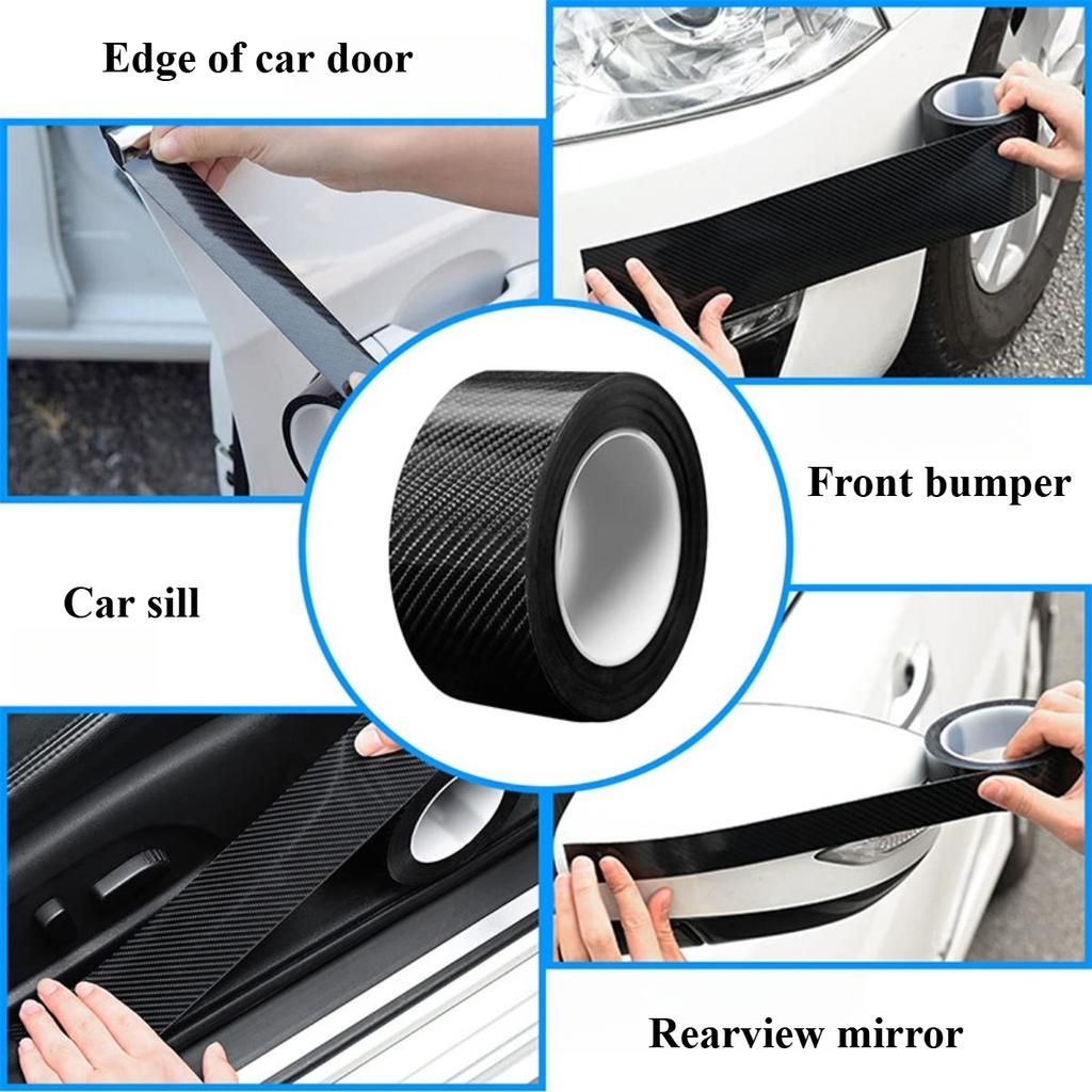 Nano Carbon Fiber Car Tape Waterproof Self Adhesive Tape for Door Mirror DIY Protection Strip Durable Tape Car Accessories