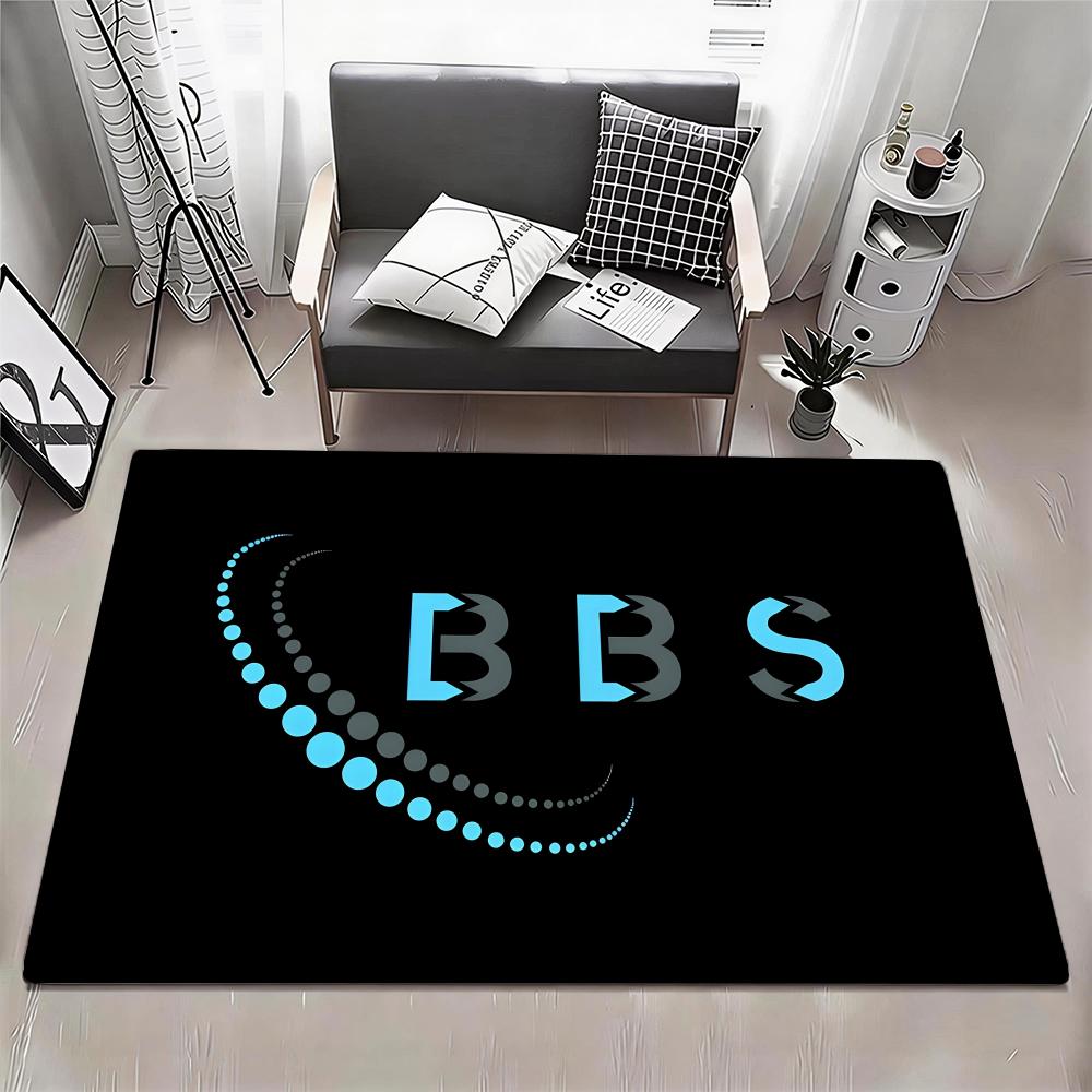 Brand B BBS Floor Mat Eco Flannel Doormat Non Slip Odorless Indoor Floor Rug Soft Short Plush Home Mat