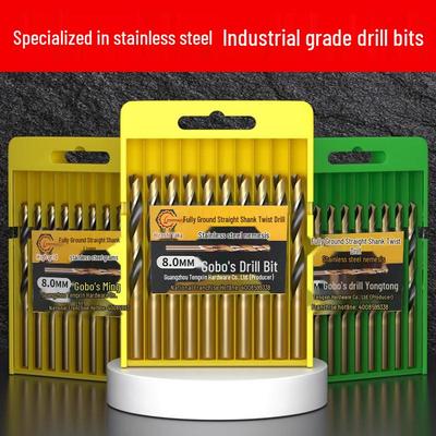 Schnellarbeitsstahl Schaftbohrer, Schwarz und Gelb, Vollgeschliffen