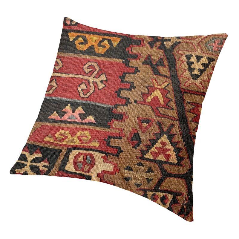 Vintage Turkish Kilim Persian Carpet Cushion Cover 45X45Cm Home Decor Printing Navaho Weave Tribal Ethnic Art Throw Pillow Case
