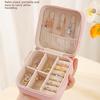 Jewelry Organizer Box With Leather Material For Earrings And Rings Storage