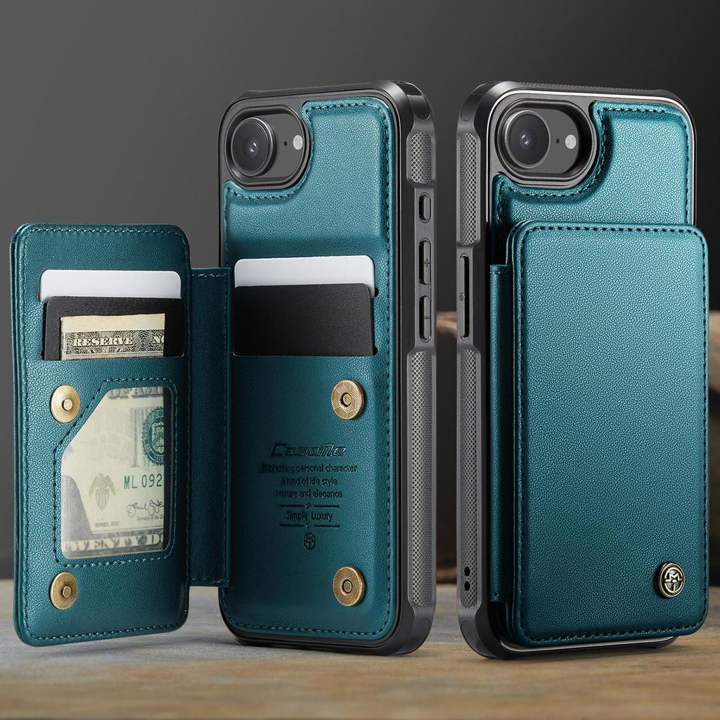 Wallet Card Holder Case for iPhone 17 16 15 14 13 12 11 Pro Max XS XR 6 7 8 Plus SE2 Artificial Leather Cover