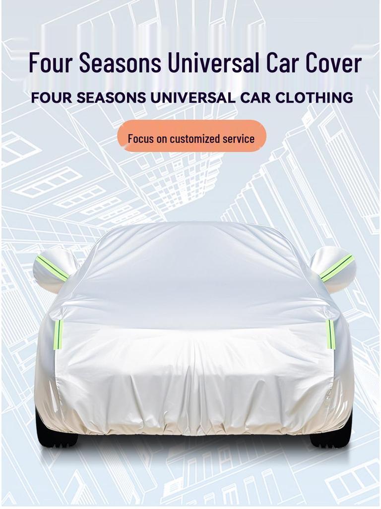 Oxford Cloth Car Cover: Full UV Rain Protection, Extra Thick with Cotton Lining, Hailproof