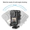 For DJI Osmo Action 5 Pro / 4 / 3 PULUZ Vertical Plastic Protective Frame Cage with Cold Shoes (Black)