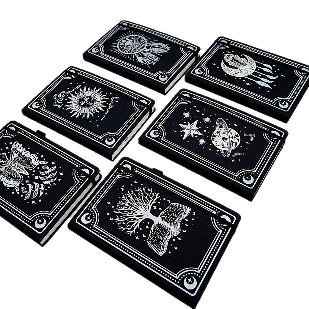 A5 Tarot Style Notebook with Laser Silver Lined Pages
