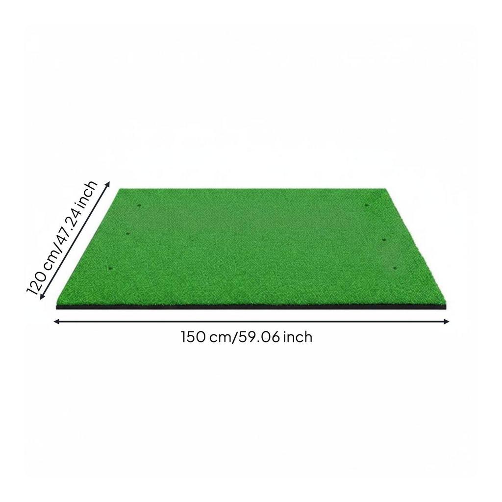 Golf Practice Mat Indoor Outdoor Use Hitting NonSlip Base for Beginners 120150cm Green