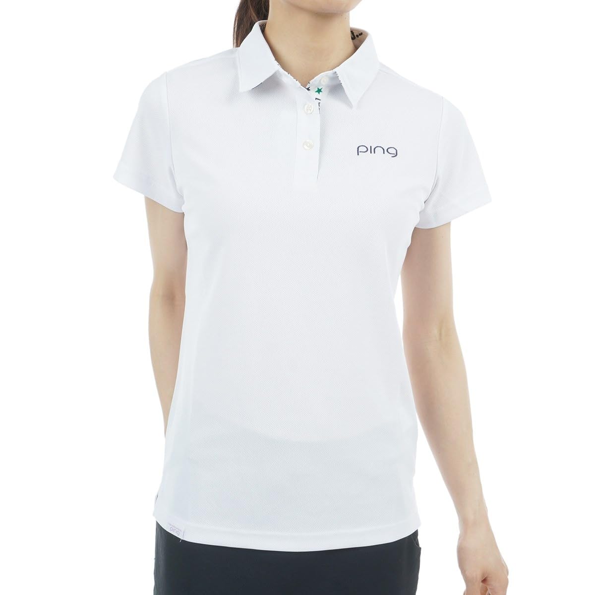 

Short Sleeve Polo Shirt Golf S [Pin Apparel] Women s (Brand Logo) / / 622-5160204 030_White