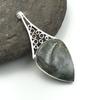 Natural Moss Agate Gemstone 925 Sterling Silver Jewelry Designer Pendant 3" AJP-445