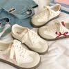 Retro Damen Sommer und Herbst neue atmungsaktive weichsohlige Freizeitschuhe Sport kleine weiße Schuhe Board-Schuhe