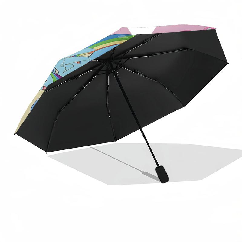 My Little Pony Automatic Opening/Closing Umbrella with Foldable Design and 8-Bone Frame - Perfect for Fans, Travelers, Daily Use, and Festiv
