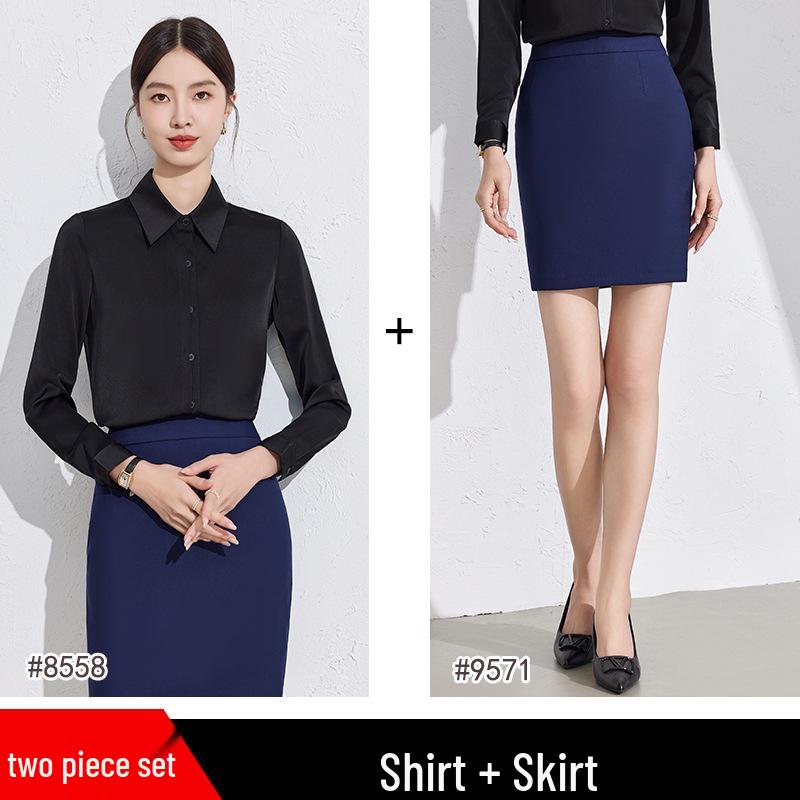 Women's High-End Professional White Shirt - Spring/Autumn 2024 Formal Workwear