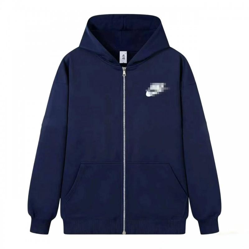 Embroidered Hooded Sweatshirt Loose Fit Couple Streetwear Teens