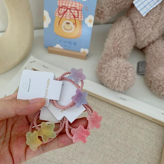 Starfish Gummy Baby Hair Tie: No-Damage Star Rubber Band for Infants