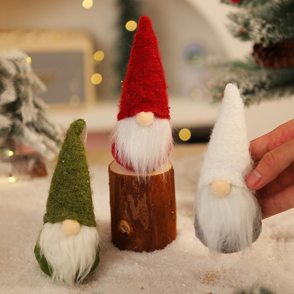 Faceless Gnome Doll Hanging Christmas Dwarf Ornament Festive Christmas Gnome Ornaments Plush Faceless Dolls Cheerful Holiday