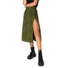 Split Long A-Line Skirts For Women Fashion Retro High Waist Skirt Floral Polka Dot Printed Elastic Beach Women Skirt 21756