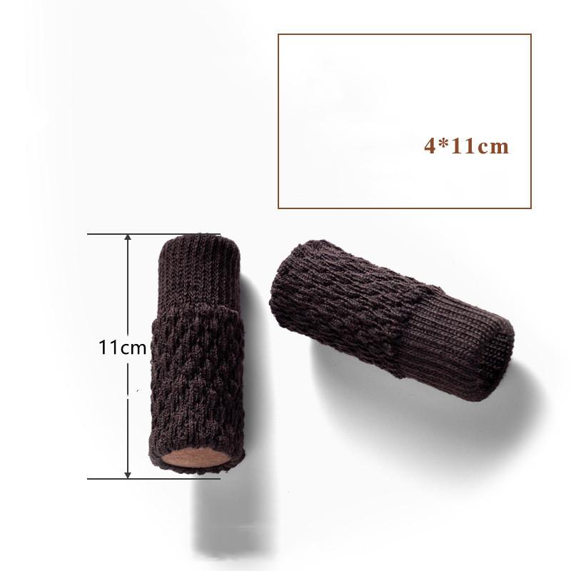 4 pièces/set Chaussettes pour pieds de meubles en tricot silencieuses, haute élasticité, protecteurs de sol avec patins antidérapants, housses épaisses pour pieds de chaise