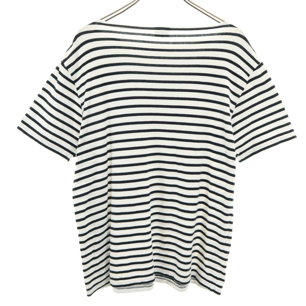 Orcival Made In Japan Border Short Sleeve Boat Neck Cut 4 White System Men's Used