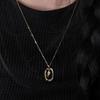 New 925 Sterling Silver Gold Letters A - Z Initial Necklace Zirconia Letter Pendant Long Chain Say My Name Fine Jewelry