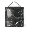 Double-Layer Elevated Makeup Bag for Women Large Capacity Portable Toiletry Case Cosmetic Nail Polish Storage Bag