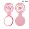 1Pcs Mini Portable Scalp Massage Comb 2 In 1 Foldable Comb With Makeup Mirror For Travel Easy To Carry Great Gifts