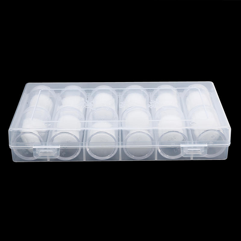 Small Clear Round Coin Storage Tube Plastic Coin Holder With Protective Sponge Commemorative Coins Collection Tubes Set