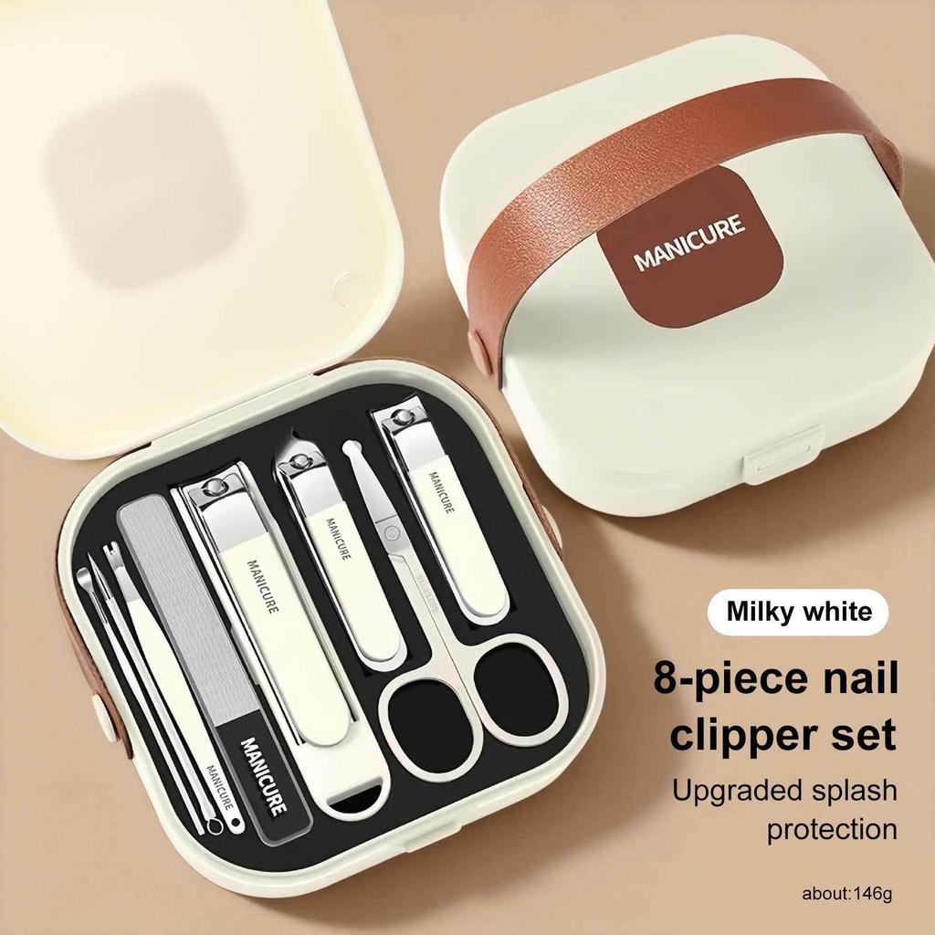 7-Piece Portable Anti-Splash Nail Clipper & Manicure/Pedicure Set