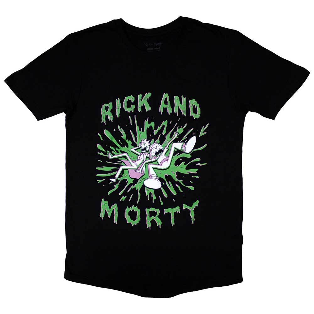 

Rick Morty Green Splat T-Shirt Black New XXXL