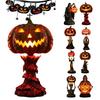 Halloween Pumpkin Decor Pumpkin Light Decoration Halloween Pumpkin Lantern Set with Skeleton Ghost Witch Themed for Home