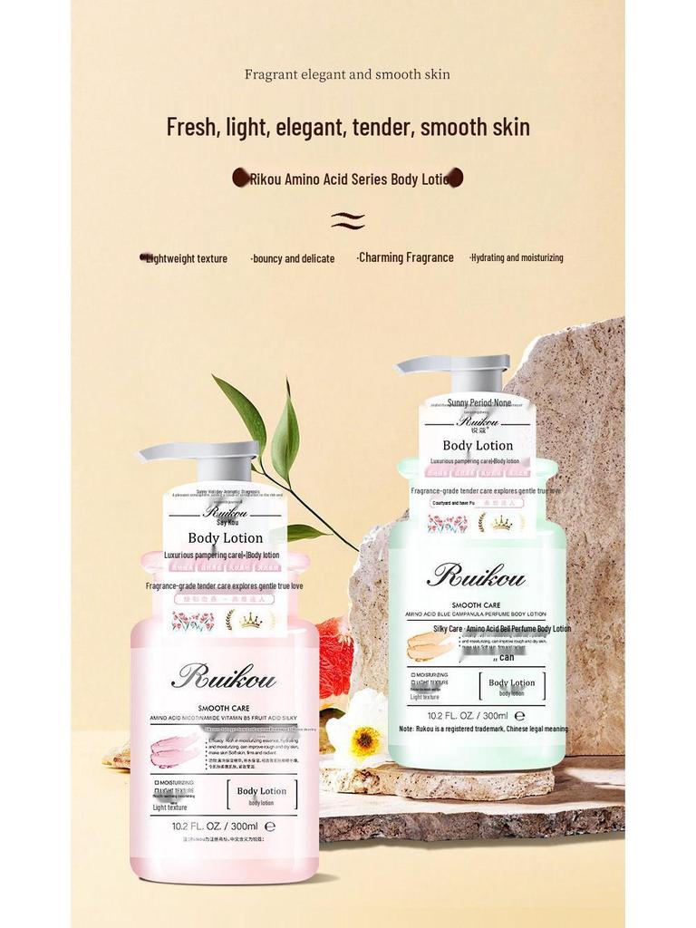 Rico Amino Acid Moisturizing Body Lotion - Nourishing, Non-Sticky, Anti-Cracking, Refreshing, and Tender Skin Care.