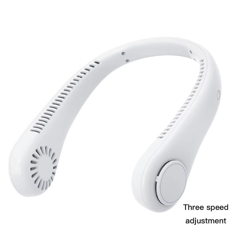 3000mA Portable Mini Hanging Neck Fan Bladeless Neckband Fan Digital Display Power Air Cooler USB Rechargeable Electric Fans