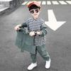 Boys' Spring/Fall Outfit Set Korean-Style Workwear Jacket + Pants Handsome Set