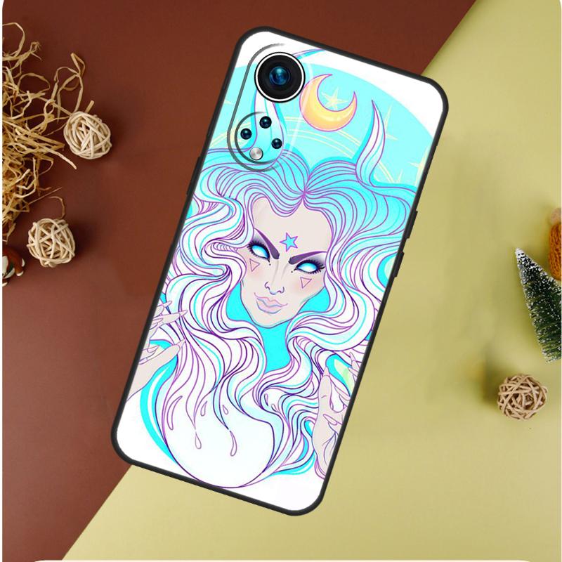 

Girly Pastel Witch Goth Case For Honor X9c X8a X8b X9b X9a X8 X9 50 70 90 Lite Honor 200 Pro Magic 5 6 7 Lite Cover Honor X8a