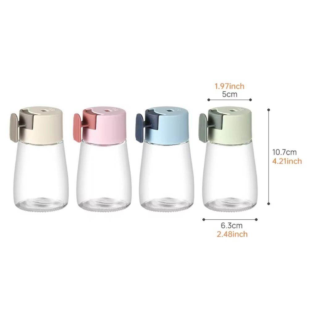 4Pcs 0.5g Quantitative Salt Glass Bottle Press Type Sealed Condiment Jars  Professional Cooking