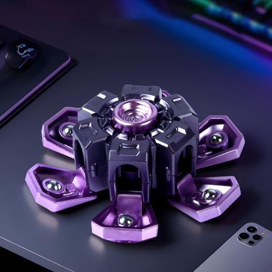 Fidget Spinner Toy Stress Anxiety Relief Teens Adults Extendable Armor Fingertip Gyroscope Portable Travel Sensory Spinning Toy