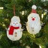 Red Scarf Plush Doll Pendant Cute Christmas Tree Pendant Christmas Plush Snowman Pendant New Year