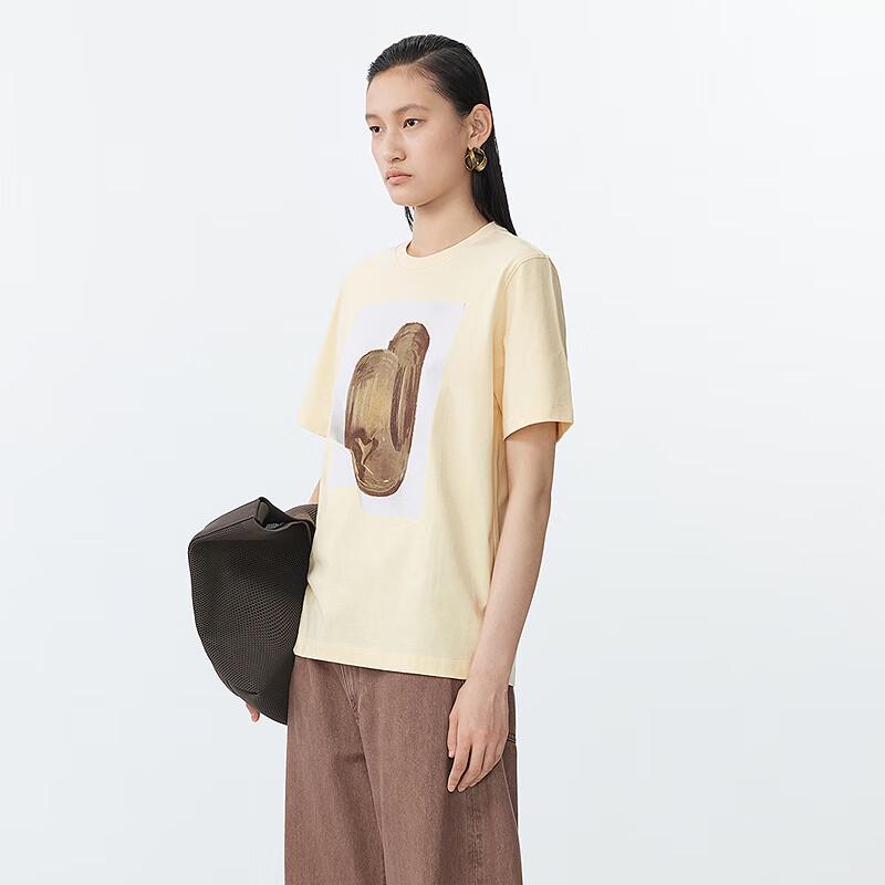 JNBY Women's City Print Cotton Short Sleeve T-Shirt